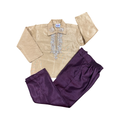 4Y 2pc Gold & Burgandy Traditional Indian Outfit - Raza Star