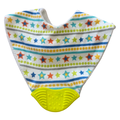 One Size White Multicolour Bandana Bib - mother's choice