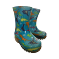 Size 4 Blue Dinosaur Boots - Real Kids