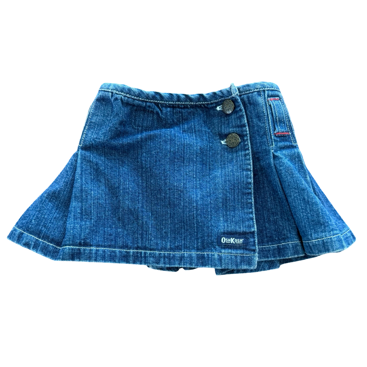 6M Girl's Pleated Denim Skirt - OshKosh