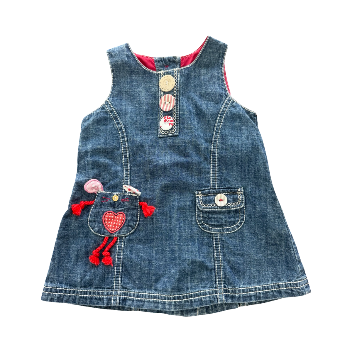 0-3M Denim Dress with Super Cute Detailing - Next