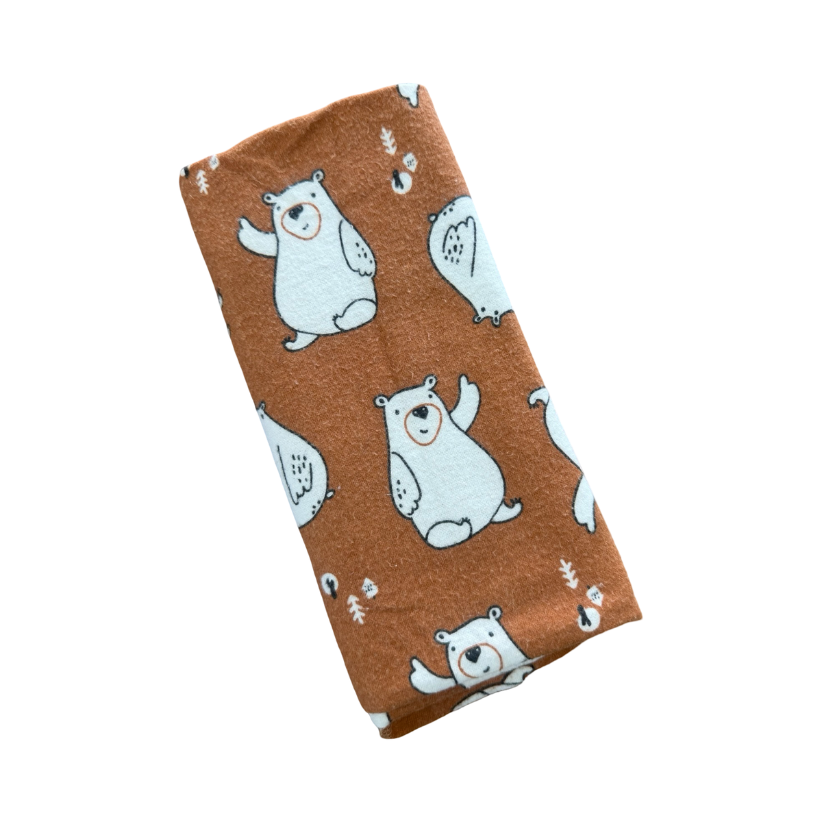 One Size Brown Receiving Blanket with Bears - Woolworths