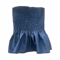 11-12Y Black Elasticated Boob Tube Top - Factorie
