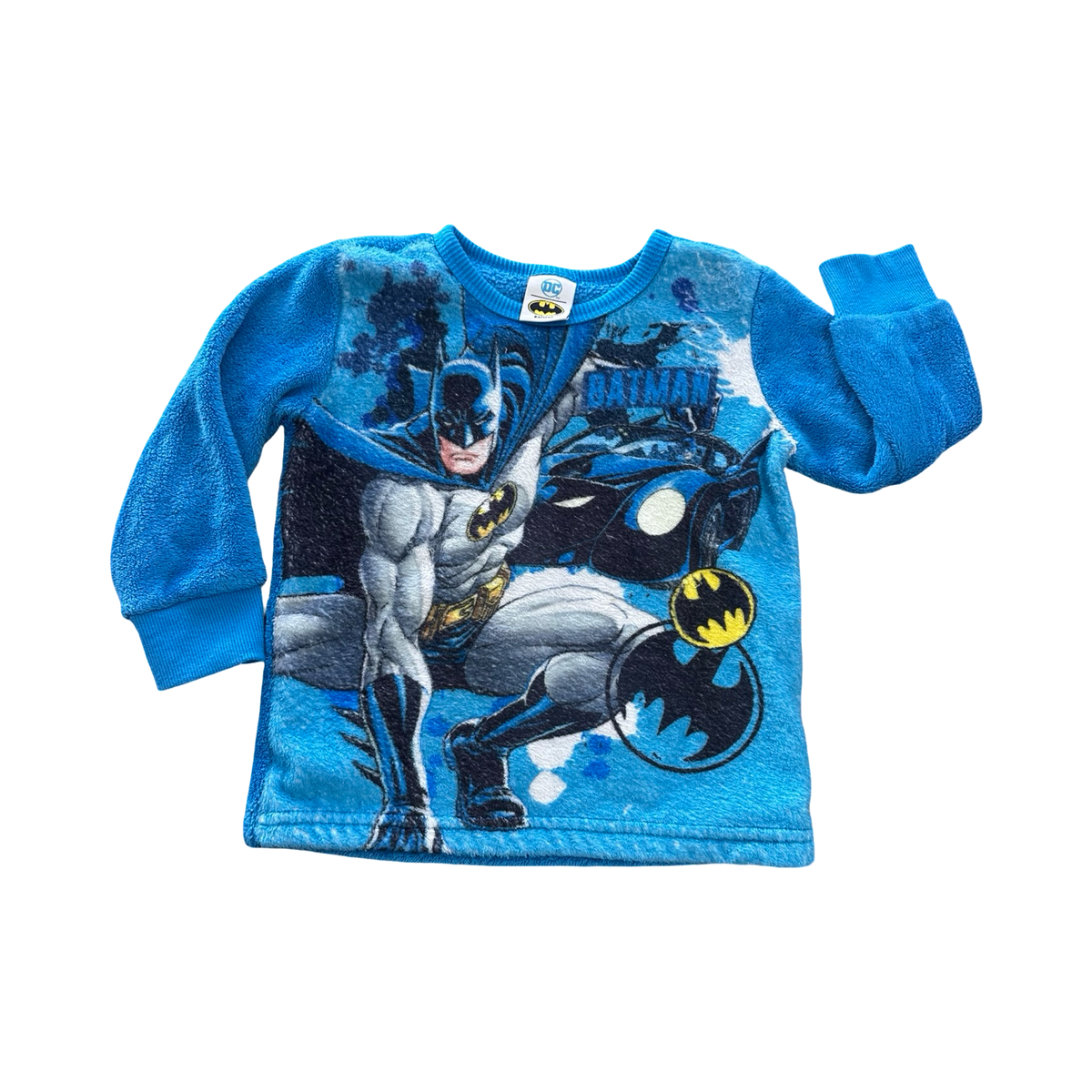 2-3Y Blue Batman Fleece Pyjama Top - DC Comics