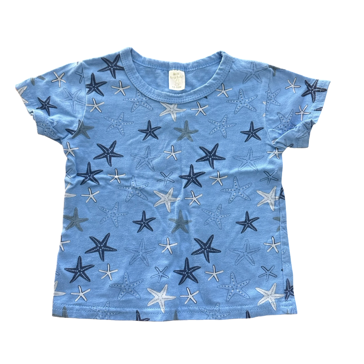 12-18M Blue Starfish T-Shirt - Tiny Tots