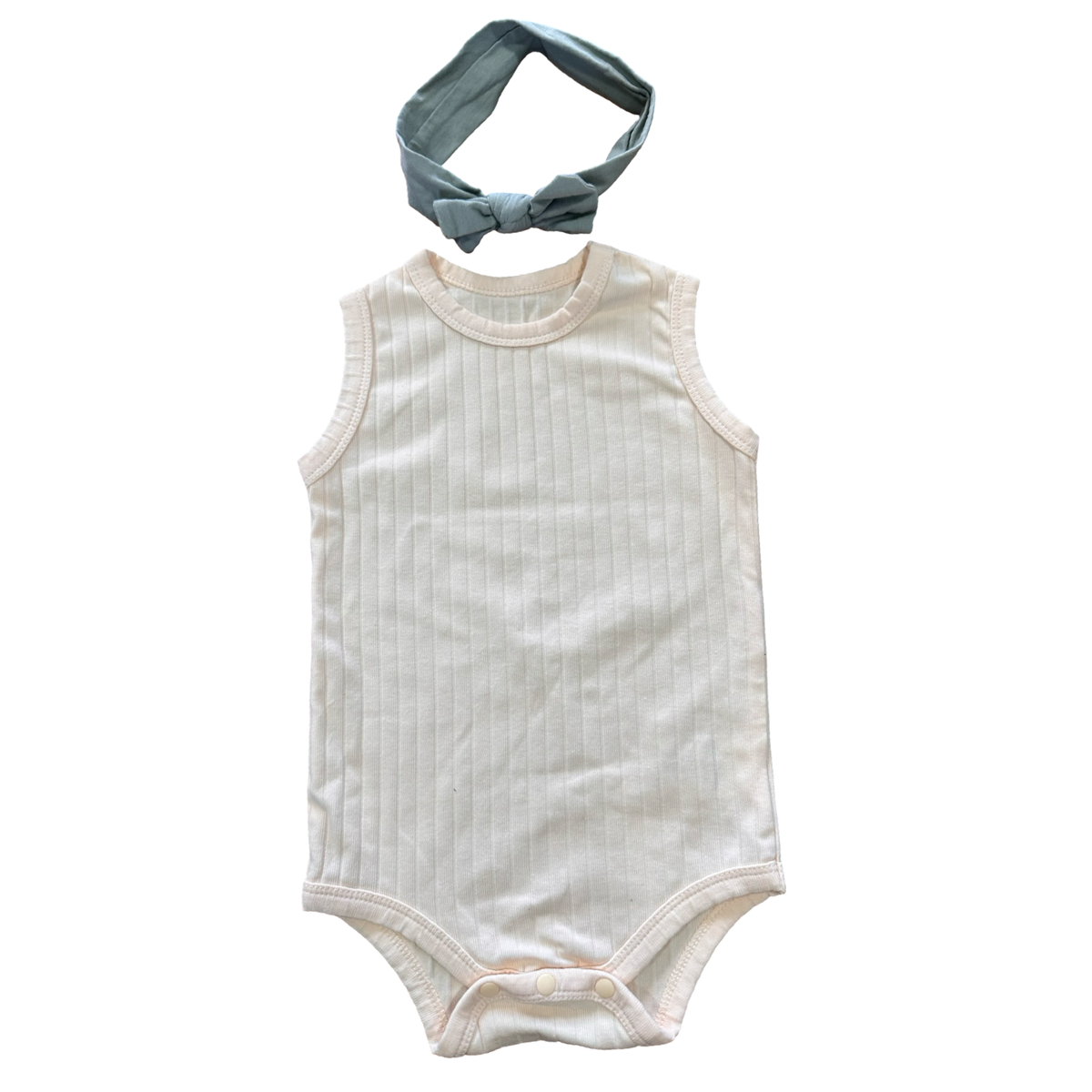 6-12M 2pc Pink Bodysuit with Pink Floral Ribbed Pants - Woolworths / Popcandy