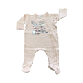 0-3M Light Peach Bunny Side Snapper Babygrow - OneTwoThree