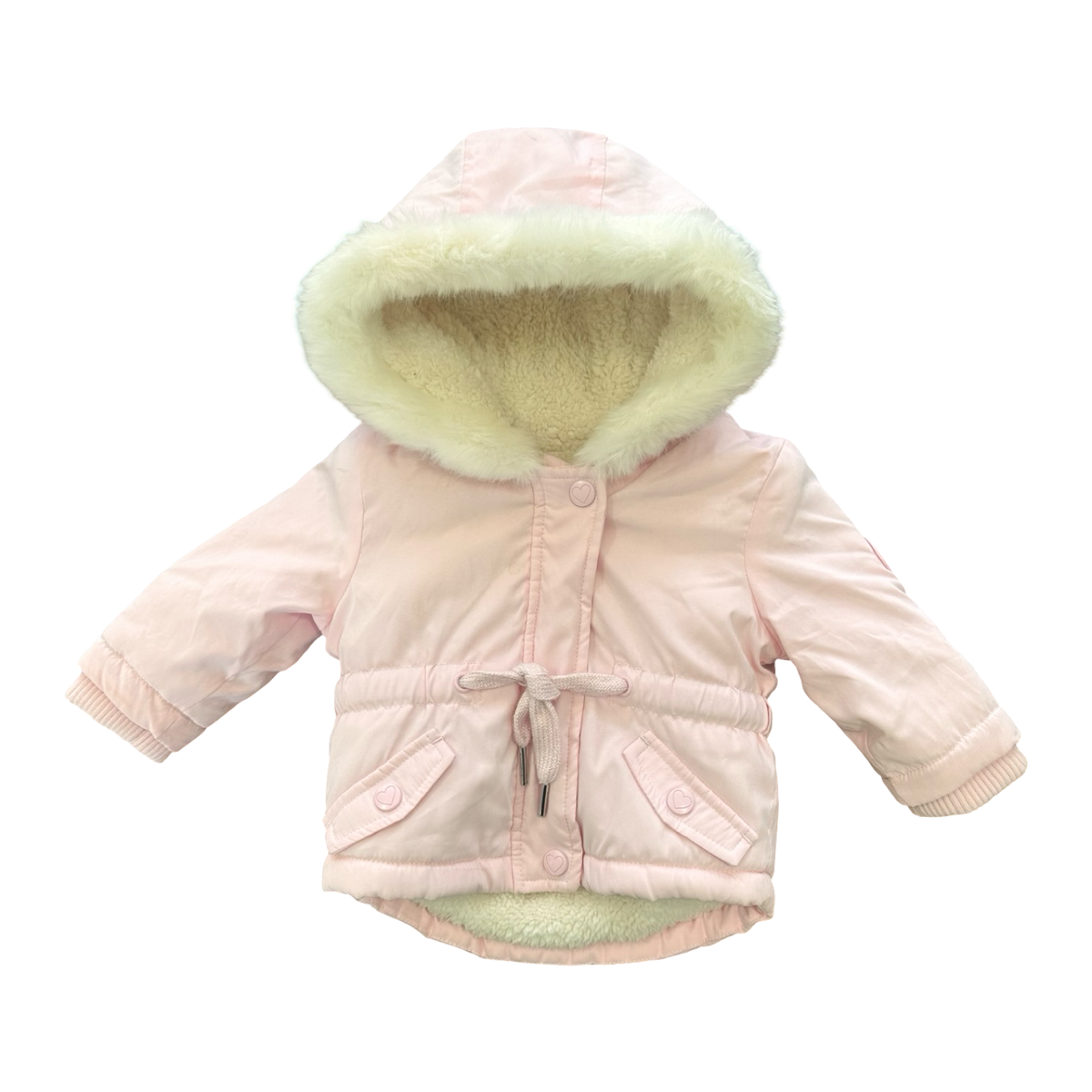 0-3M Pink Luxurious Puffer Zipper Jacket - Woolworths