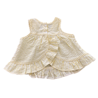 6-12M 2pc Yellow Check Girl's Outfit - Little Hero