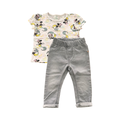 12-18M 2pc Minnie T-Shirt with Grey Elasticated Denim Jeans - Disney