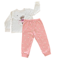2Y 2pc White 7 Pink Long Sleeve Ballerina Bear Pyjamas - Woolworths