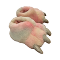*NEW* Size 5 Pink & White Furry Monster Slippers - Woolworths