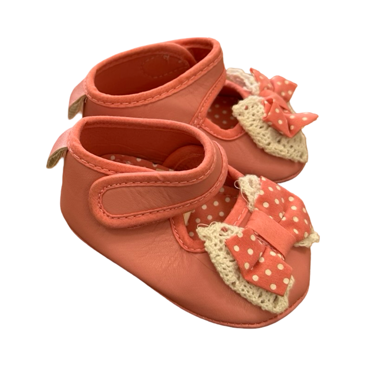 Size 0 Pink & White Cute Polkadot Shoes - Ackermans