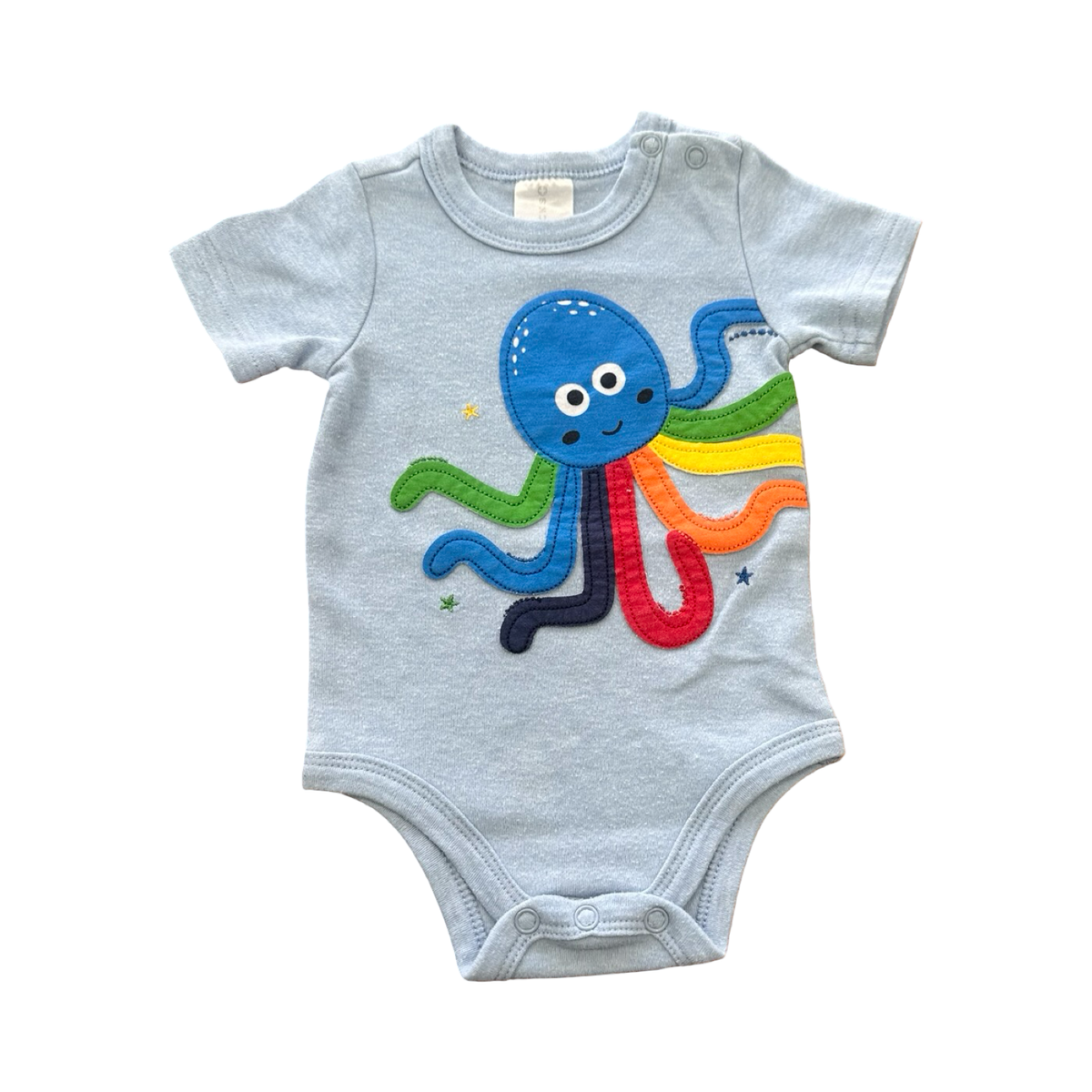 Newborn Blue Octopus Bodysuit - Clicks