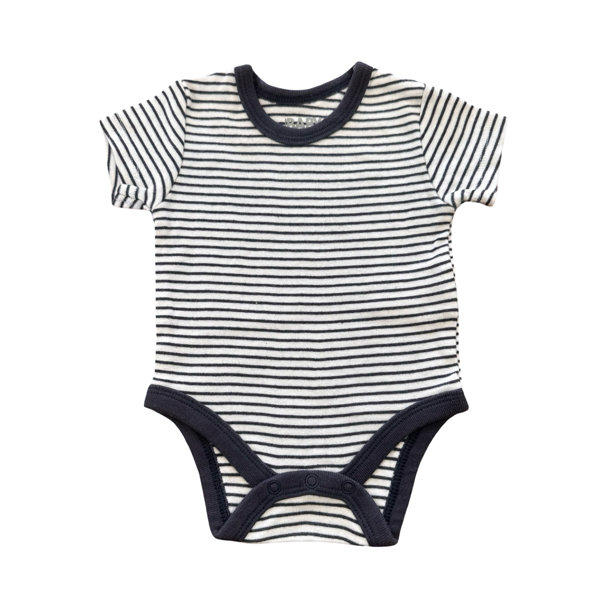 0-3M Navy & White Stripe Bodysuit - Cotton On