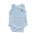 0-3M Light Blue Sleeveless Bodysuit with Small Horse Detail - Up Baby