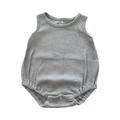 3-6M Blue Waffle Knit Baby Romper - Dandylion