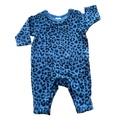 Newborn Blue Leopard Romper - Cotton On