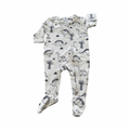 Newborn Beige Dinosaur Side Zipper Babygrow - Cotton On