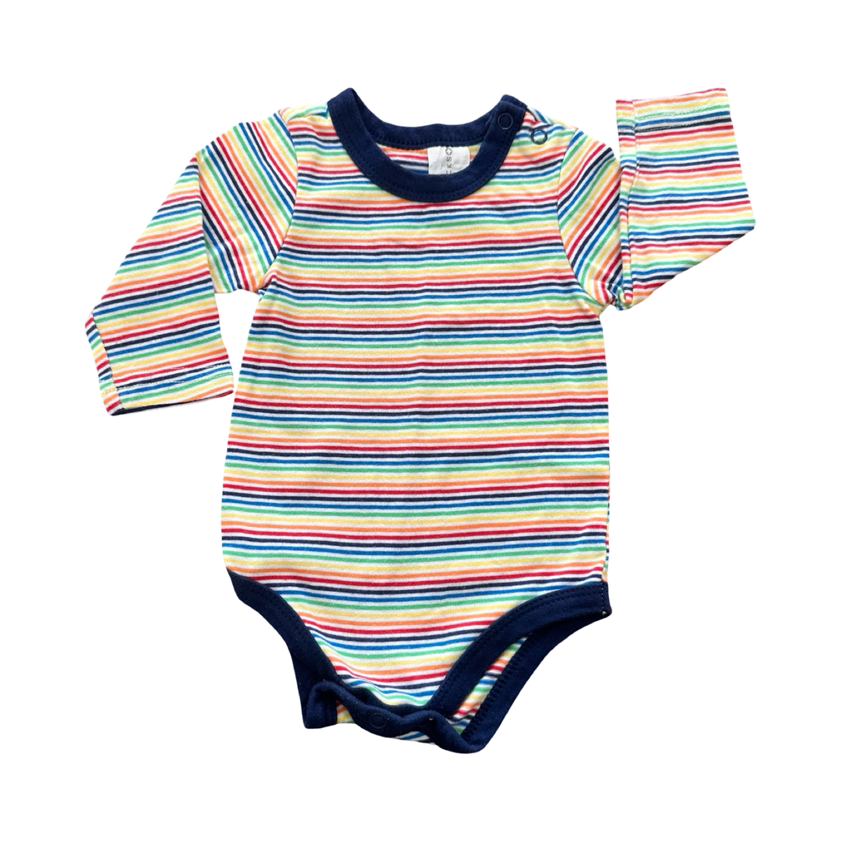 Newborn Multicoloured Stripe Long Sleeve Bodysuit - Clicks