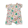 9-12M Beige Christmas Romper - Keedo