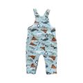 6-12M Blue Cotton Warm Sea Animal Dungaree - Clicks