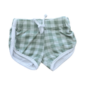 12-18M Green & White Check Shorts - Dandylion