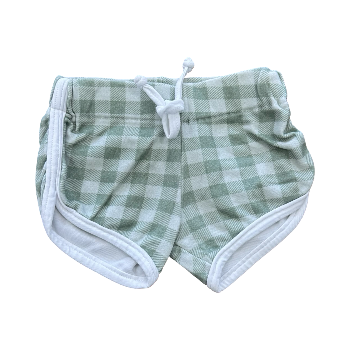 12-18M Green & White Check Shorts - Dandylion