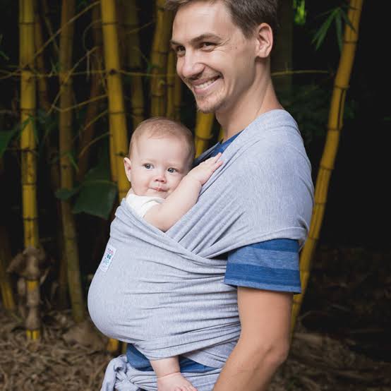 One Size Grey Melange Wrap Baby Carrier - Noonoo Pie