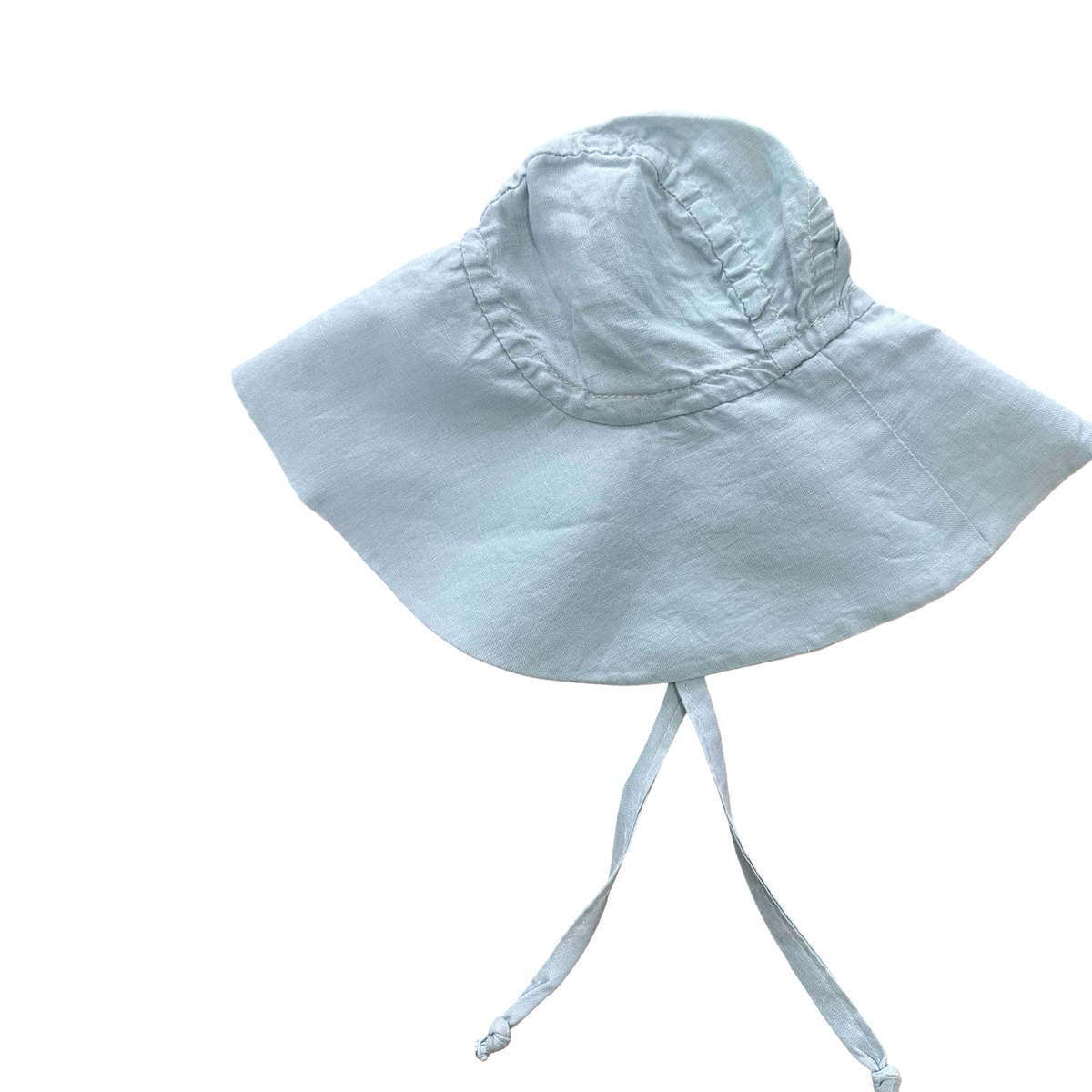 3-6M Blue Cotton Sun Hat - Nomad & Grace