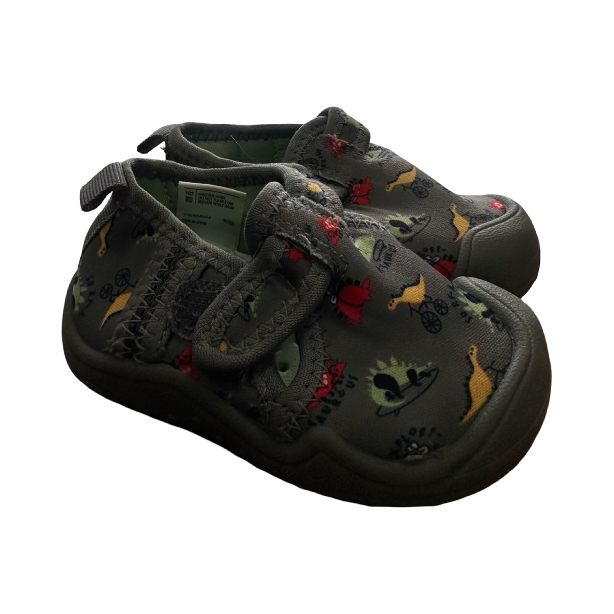 Size 2 Grey Dinosaur Shoes - Woolworths