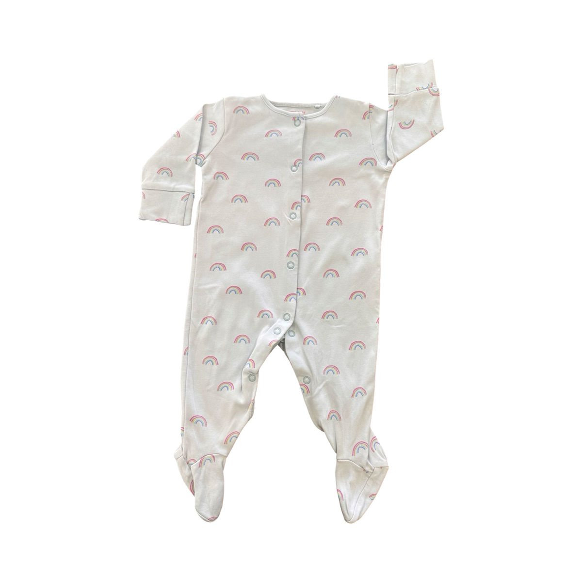 3-6M Light Blue Rainbow Snapper Babygrow - Next