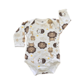 0-3M White & Grown Wild Animal Bodysuit - Jet