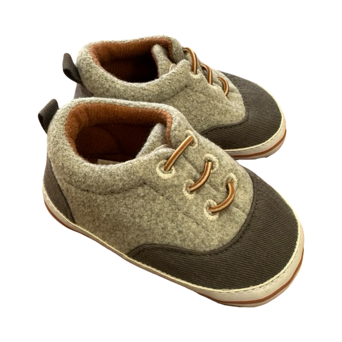 Size 1 Grey & Brown Super Cute Boy Shoes - Ackermans
