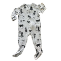 3-6M Grey & Black Doggie Babygrow - Cotton On