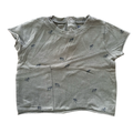 0-3M Olive Green T-Shirt with Small Cat Detail - Cotton On