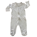 3-6M Grey & White Stripe Zippe Babygrow - Carter's