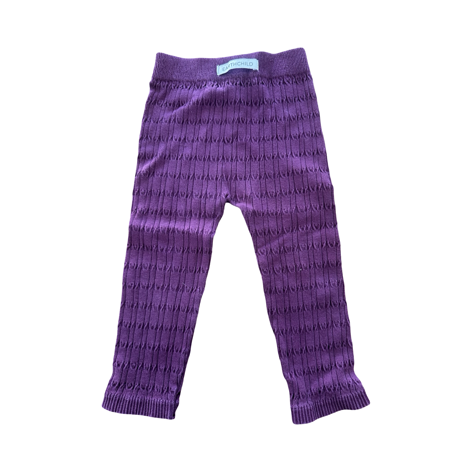 3-6M Purple Textured Stretch Leggings - Earthchild