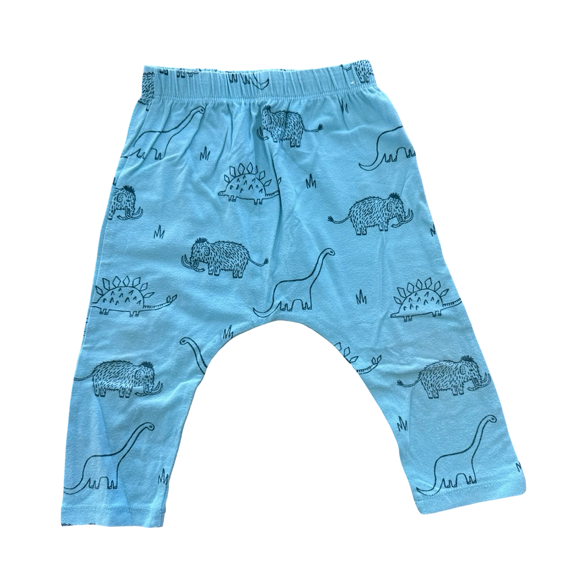 6-12M Blue Dinosaur Harem Cotton Pants - Cotton On