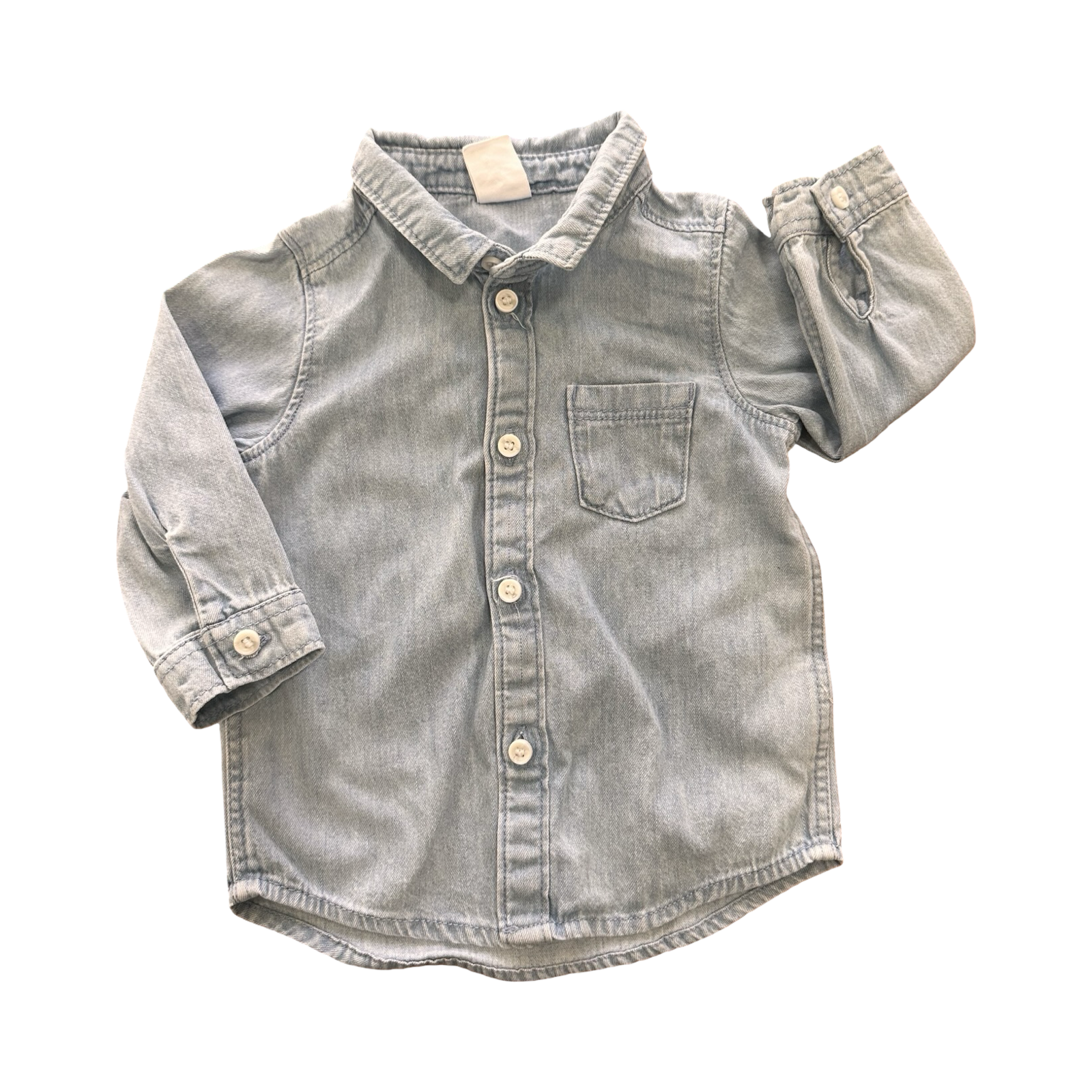 4-6M Denim Buttoned & Collared Shirt * - H & M