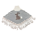2-3Y Navy & Cream Bunny Poncho - Woolworths