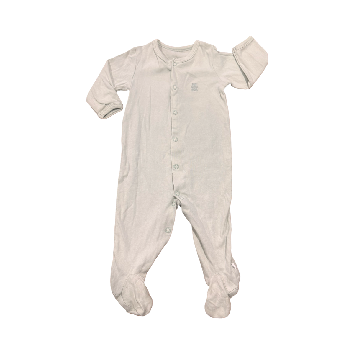 3-6M Light Green Snapper Cotton Babygrow - Woolworths
