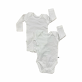 Newborn 2pc White Pure Cotton Long Sleeve Bodyvests - Woolworths