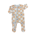 1-3M Yellow & Light Green Tractor Side Zipper Babygrow - Woolworths