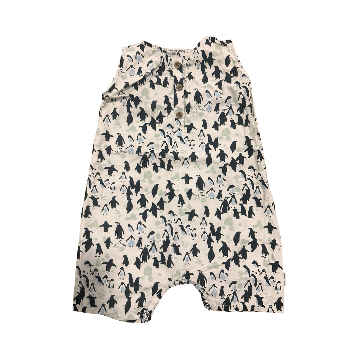 3-6M Pure Cotton Penguin Style Bodysuit - Stiky Fudge