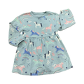 4-5Y Blue Unicorn Warm Winter Dress - George