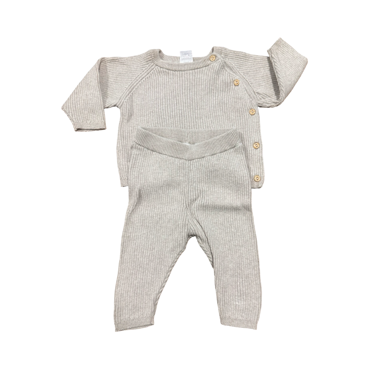 1-2M 2pc Warm Ribbed Winter Set - H & M
