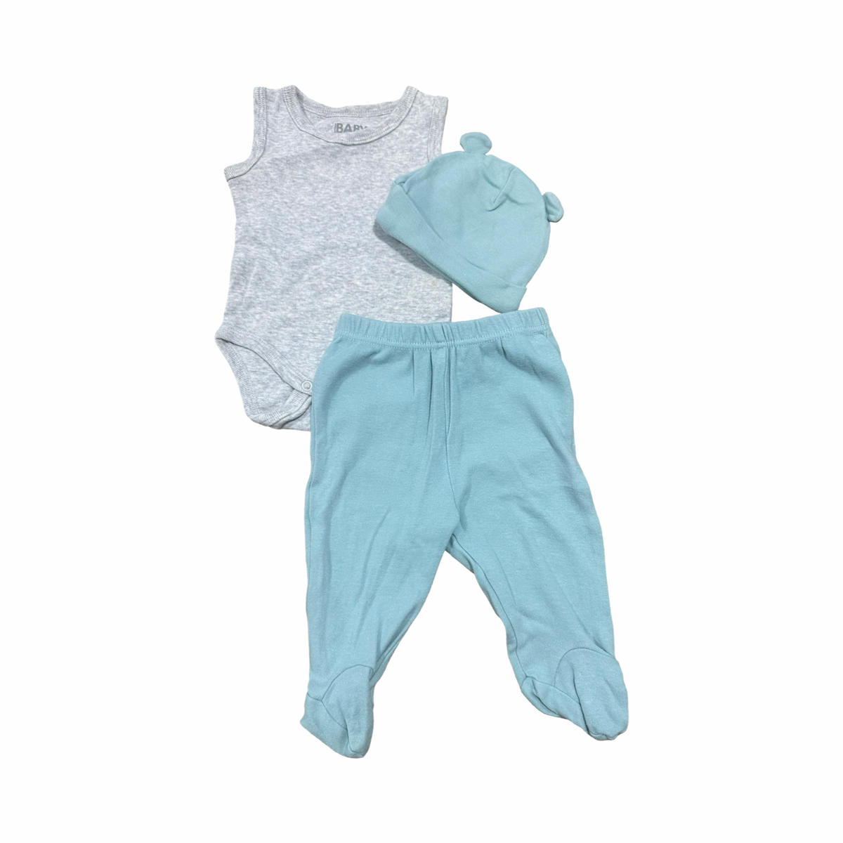 0-3M 3pc Grey & Green Tiger Boy's Set - Cotton on / Ackermans