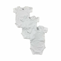 Newborn 3pc White Short Cotton Vests - Tint Tots