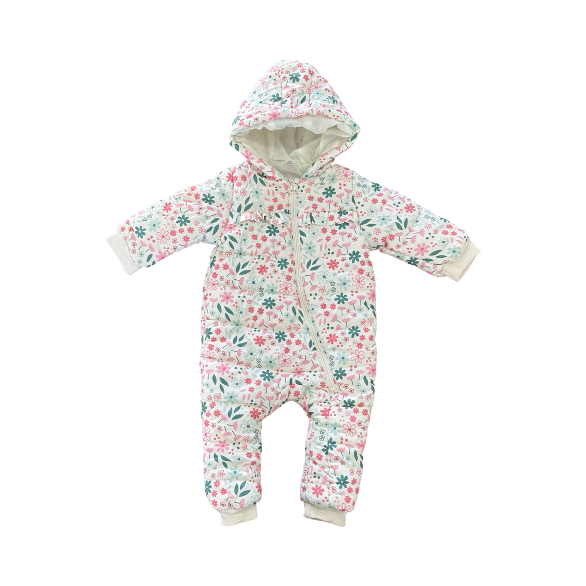 *NEW* 18-24M White Puffer Floral Onesie - Tiny Tots